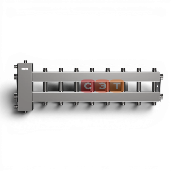 BMSS-150-9DU (нерж., до 150 кВт, подкл. котла G 1½″, 4+4 контура G 1″, боковой контур G 1½″)